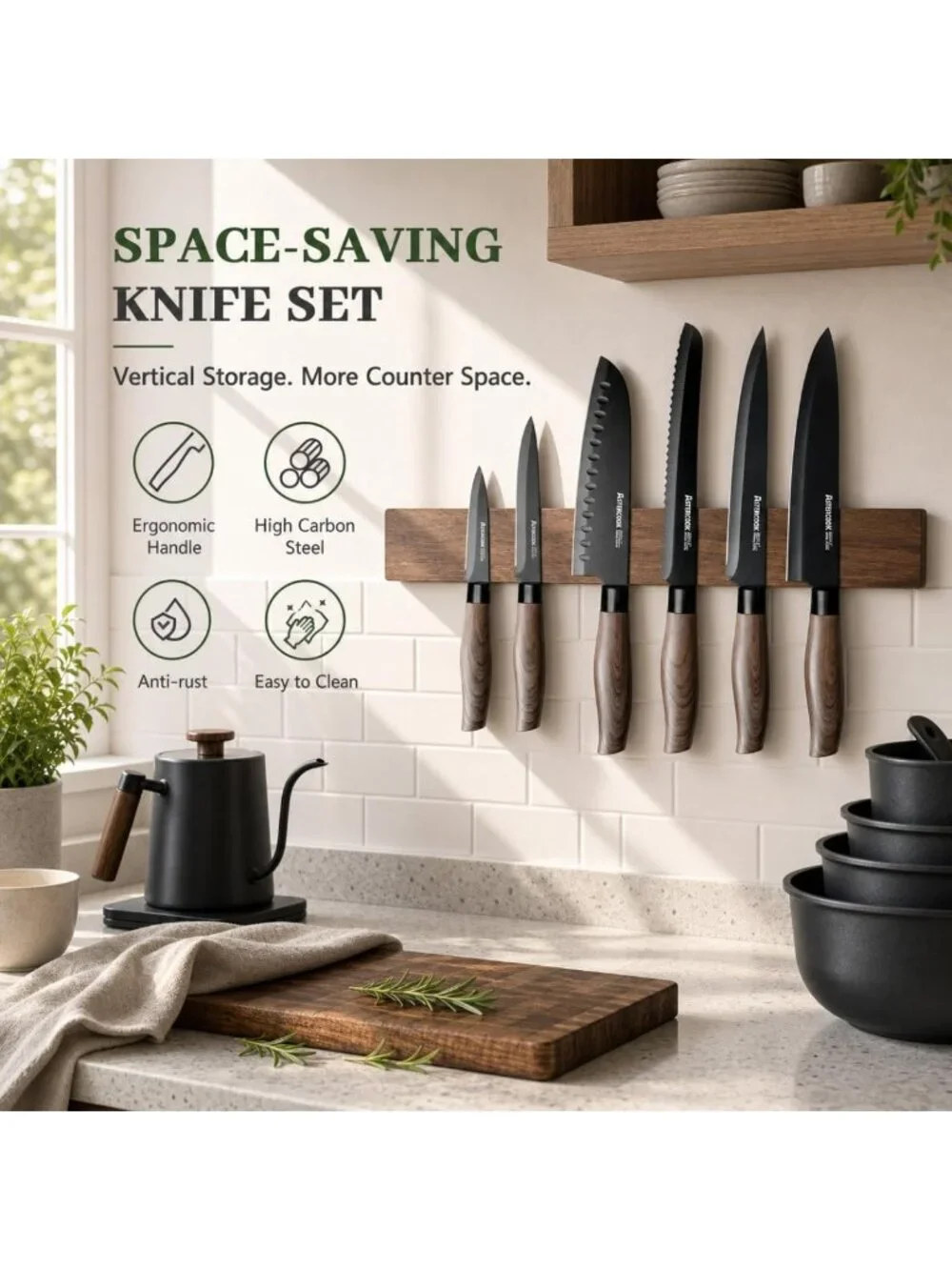 13-Piece Kitchen Knife Set - Non-Stick, Ergonomic, Dishwasher Safe, Gift-Ready!